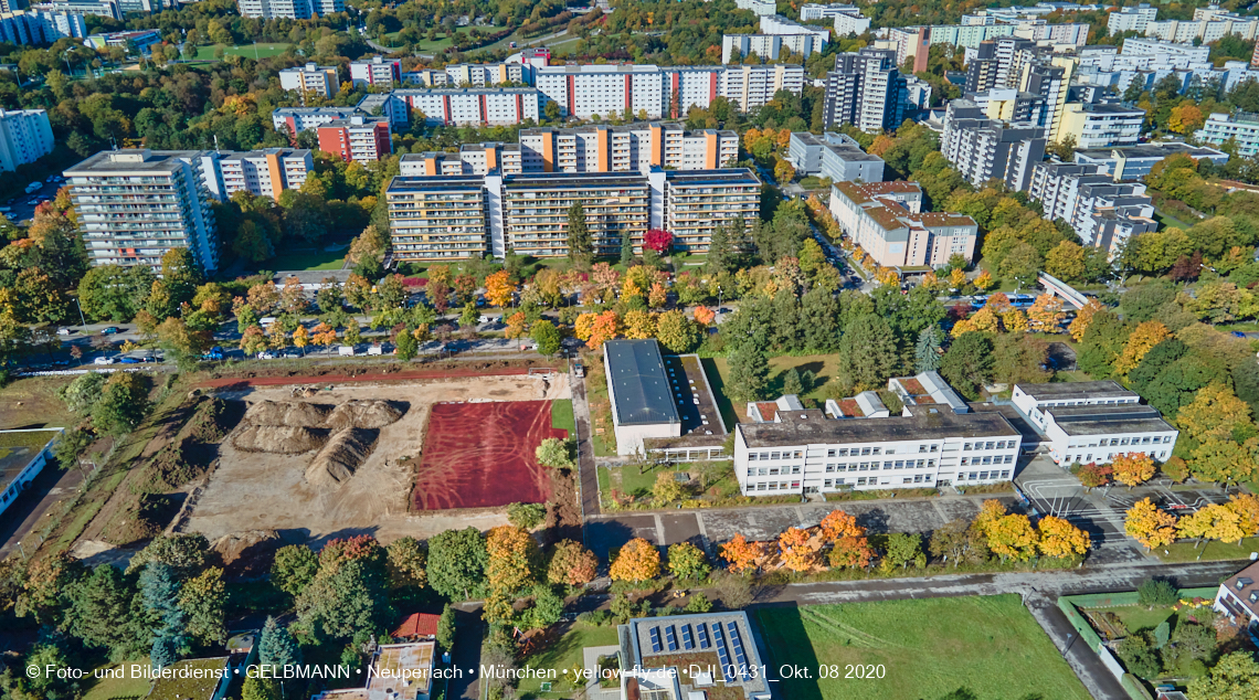 08.10.2020 - Baustelle zur Grundschule am Karl-Marx-Ring in Neuperlach